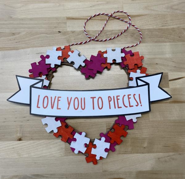 Image for event: Heart Puzzle Wreath (All Ages)