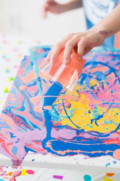 Image for event: Library After School Club: Pour Painting (Geared for Ages 8-12)