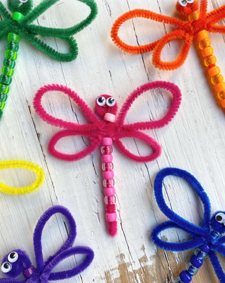 Image for event: All Ages: Dragonfly Pipe Cleaner Craft