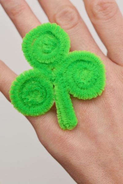 Image for event: ALL AGES Fuzzy Shamrock Rings